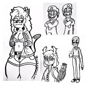 Half Body Flat Colour Example